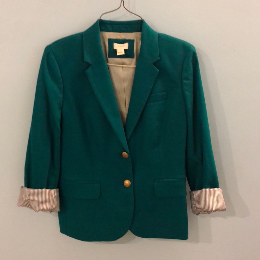 J. Crew Factory Teal Wool Blazer